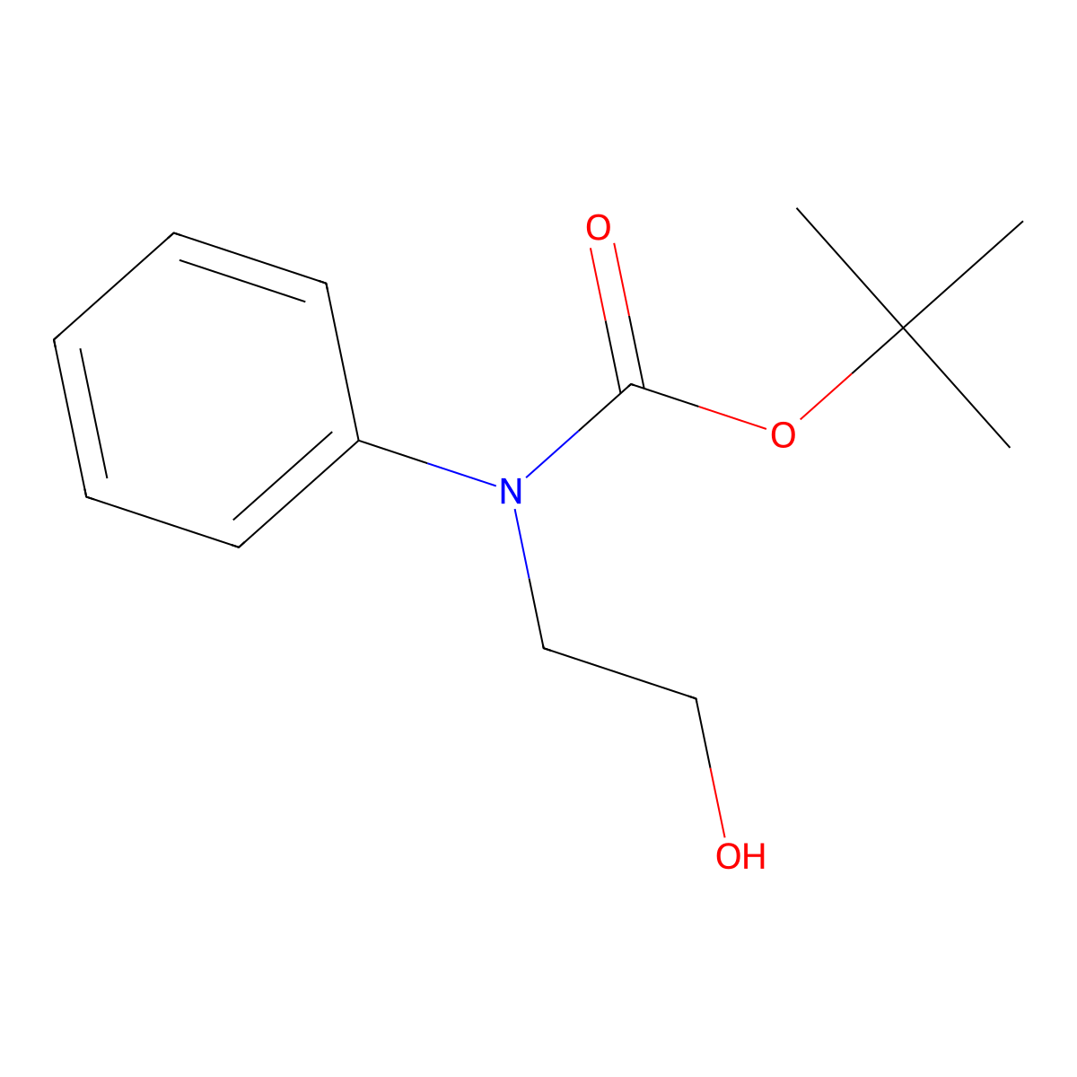 tert-butyl N-(2-hydroxyethyl)-N-phenylcarbamate molecular structure, CAS 121492-10-2