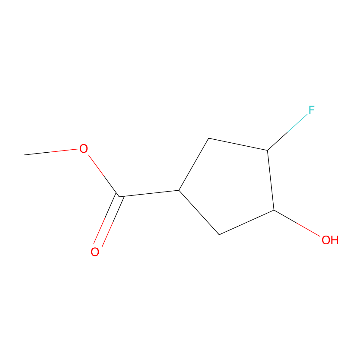 (1S,3S,4S)-Methyl 3-fluoro-4-hydroxycyclopentanecarboxylate molecular structure, CAS 1214921-49-9