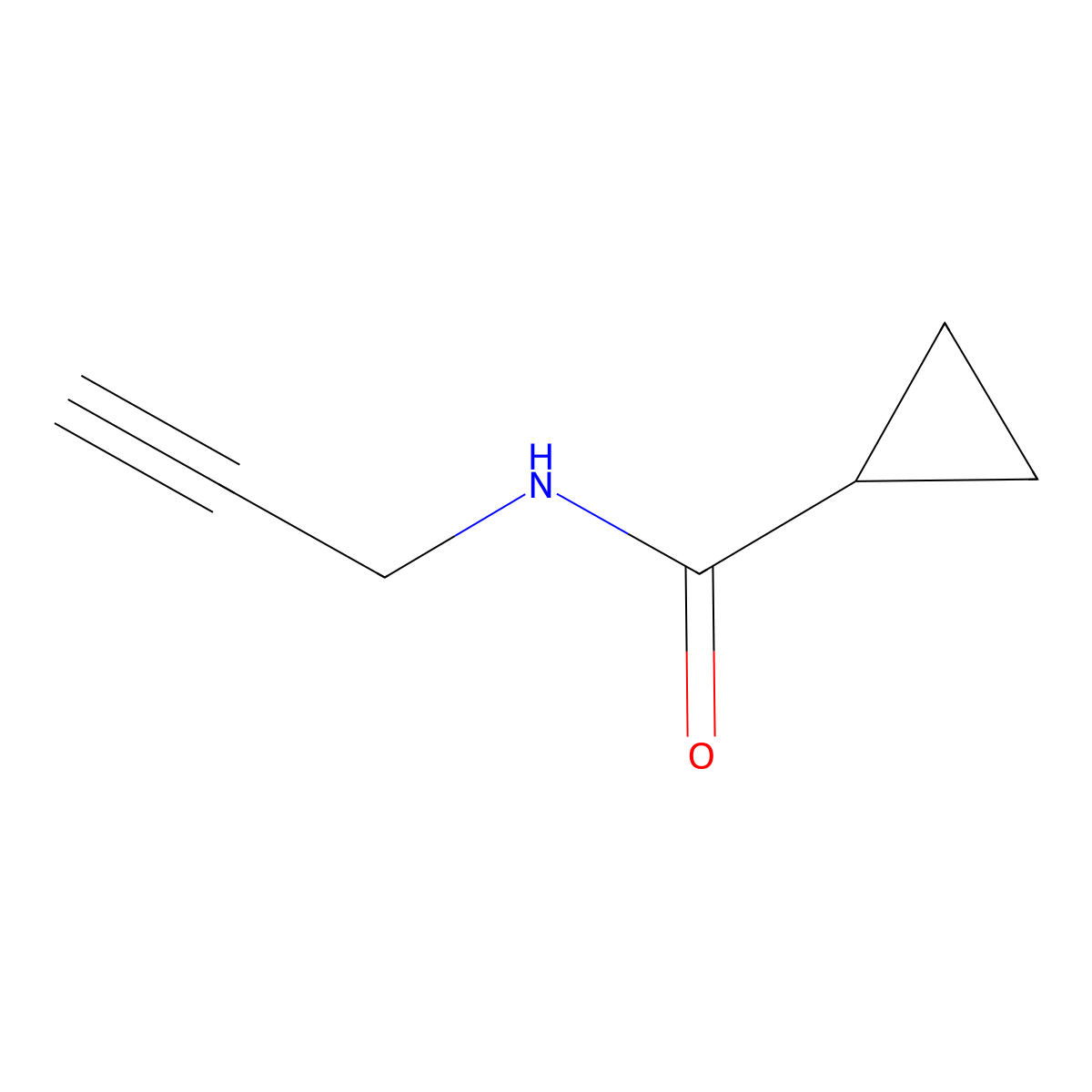 N-(prop-2-yn-1-yl)cyclopropanecarboxamide molecular structure, CAS 1214921-77-3