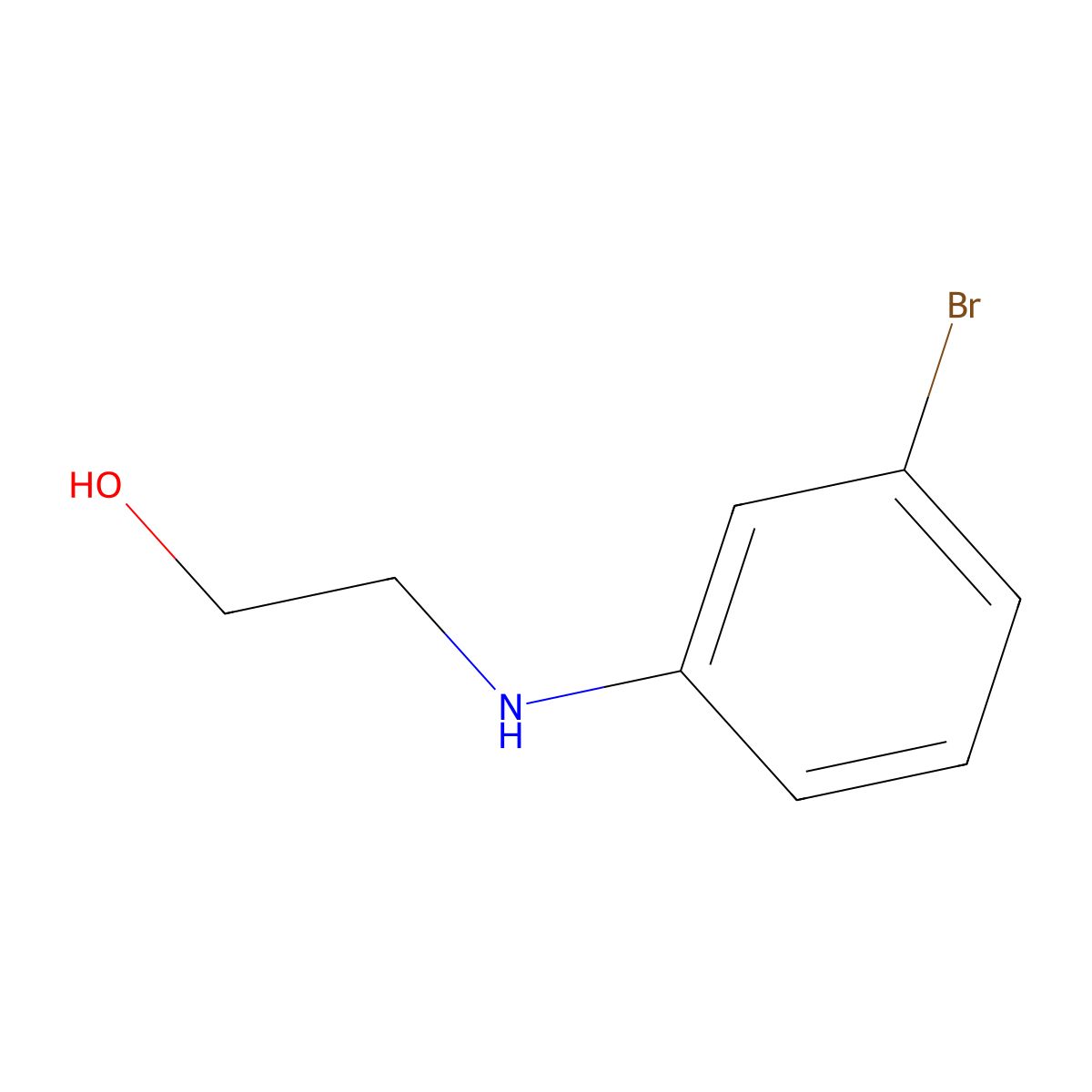 Ethanol, 2-[(3-bromophenyl)amino]- molecular structure, CAS 121496-16-0