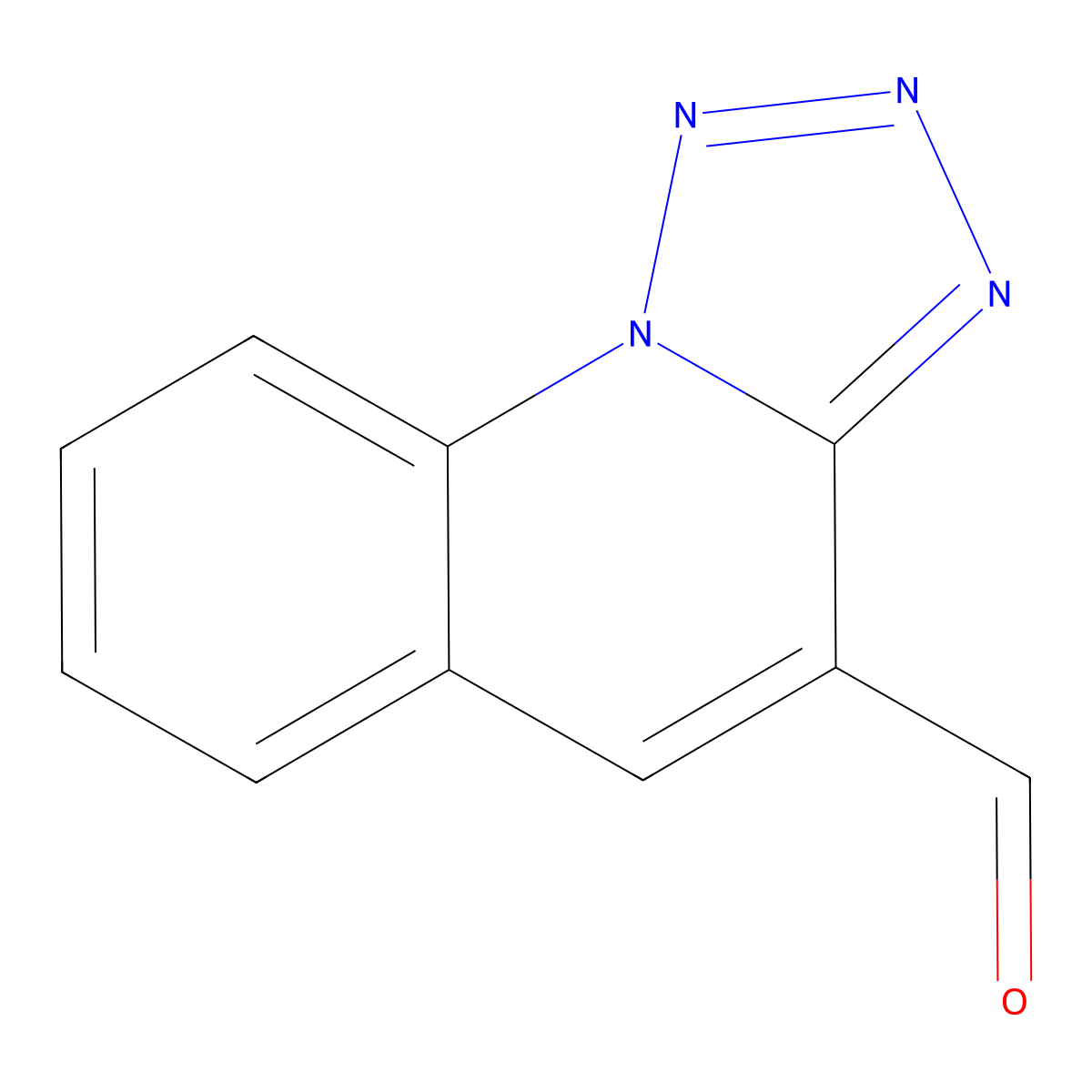 (1,2,3,4)Tetrazolo(1,5-a)quinoline-4-carbaldehyde molecular structure, CAS 121497-03-8