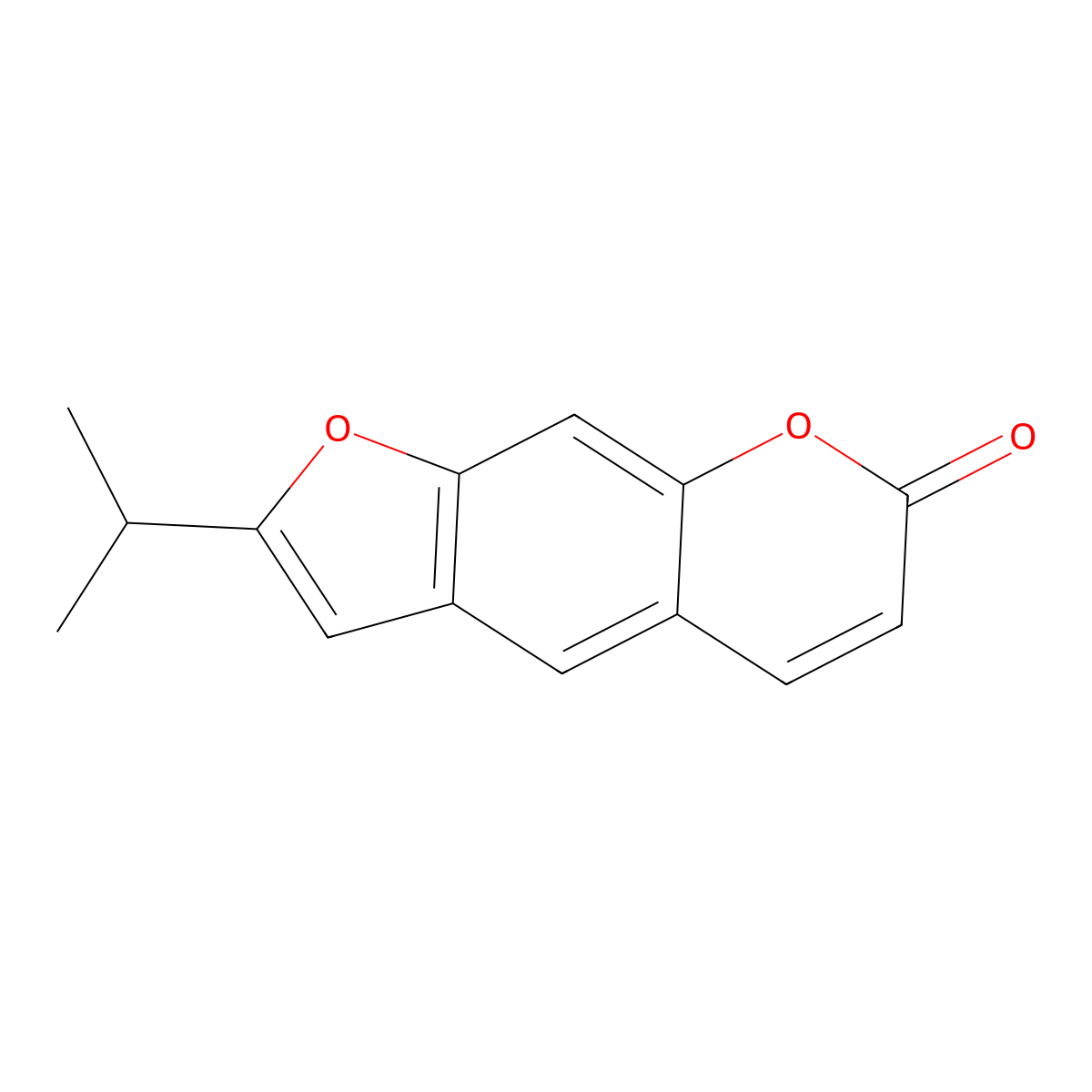 2-isopropyl-7H-furo[3,2-g]chromen-7-one molecular structure, CAS 1215-38-9
