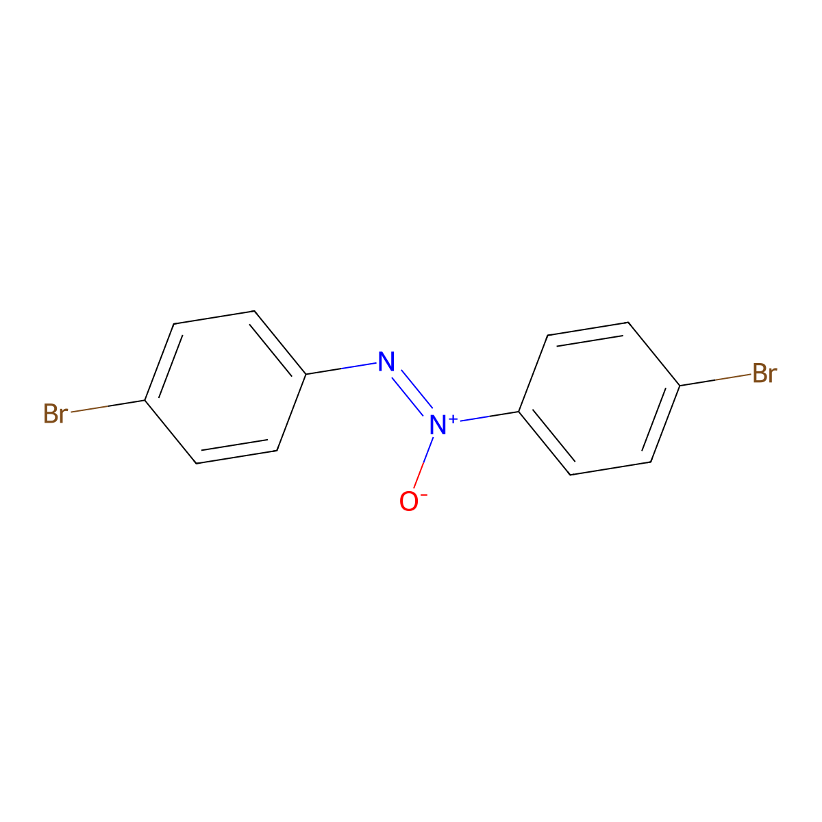 4,4'-Dibromoazoxybenzene molecular structure, CAS 1215-42-5