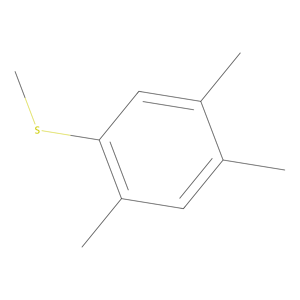 Methyl 2,4,5-trimethylphenyl sulfide molecular structure, CAS 1215002-19-9