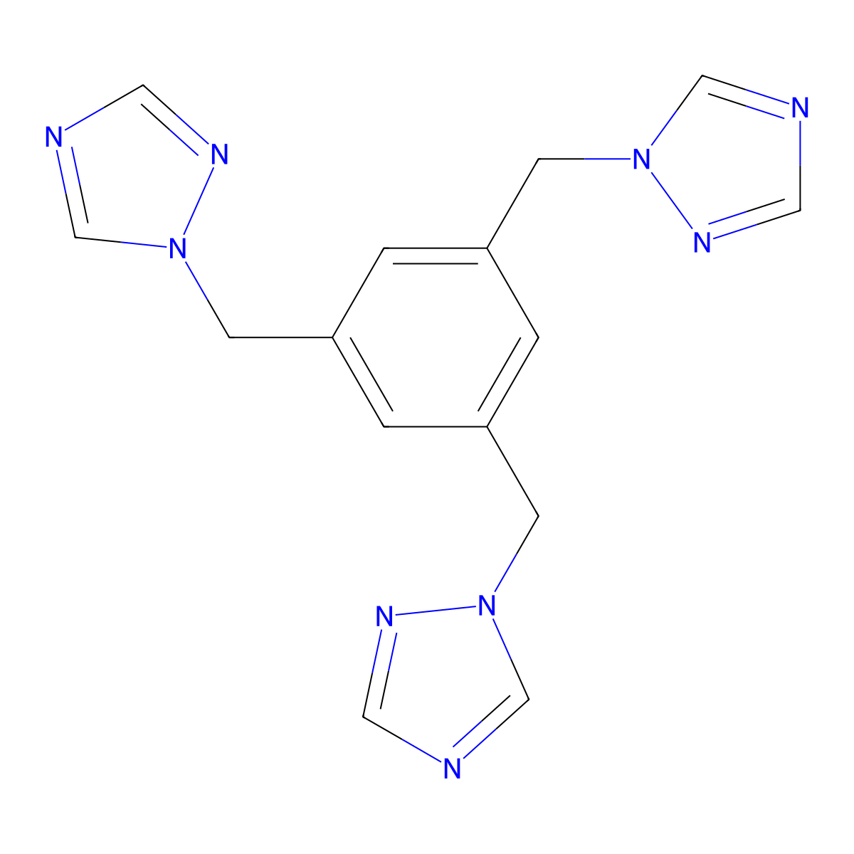 1,3,5-Tris((1H-1,2,4-triazol-1-yl)methyl)benzene molecular structure, CAS 1215005-04-1