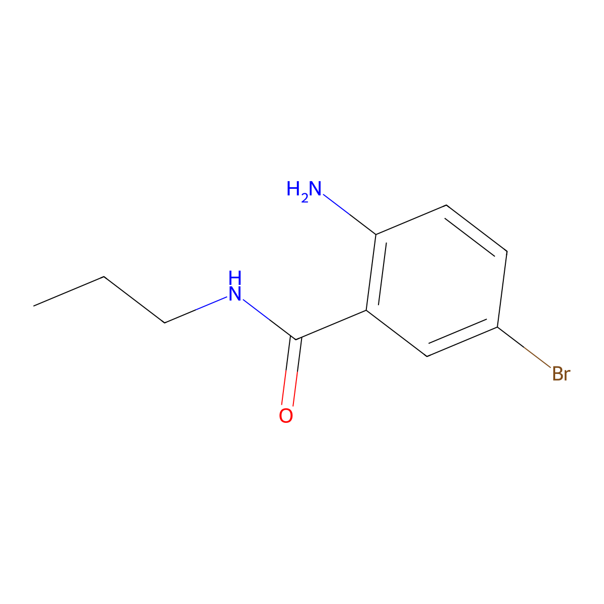 2-Amino-5-bromo-N-propylbenzamide molecular structure, CAS 1215008-34-6