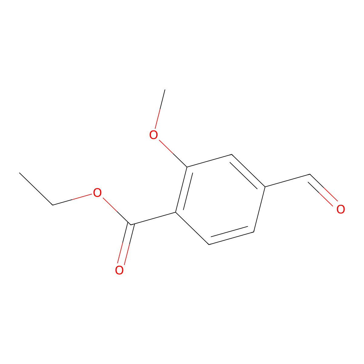 Ethyl 4-formyl-2-methoxybenzoate molecular structure, CAS 121501-51-7