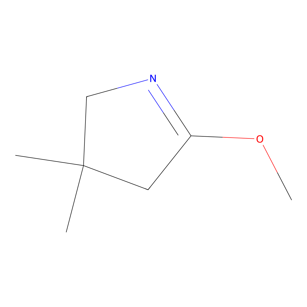 5-methoxy-3,3-dimethyl-3,4-dihydro-2H-pyrrole molecular structure, CAS 1215020-45-3