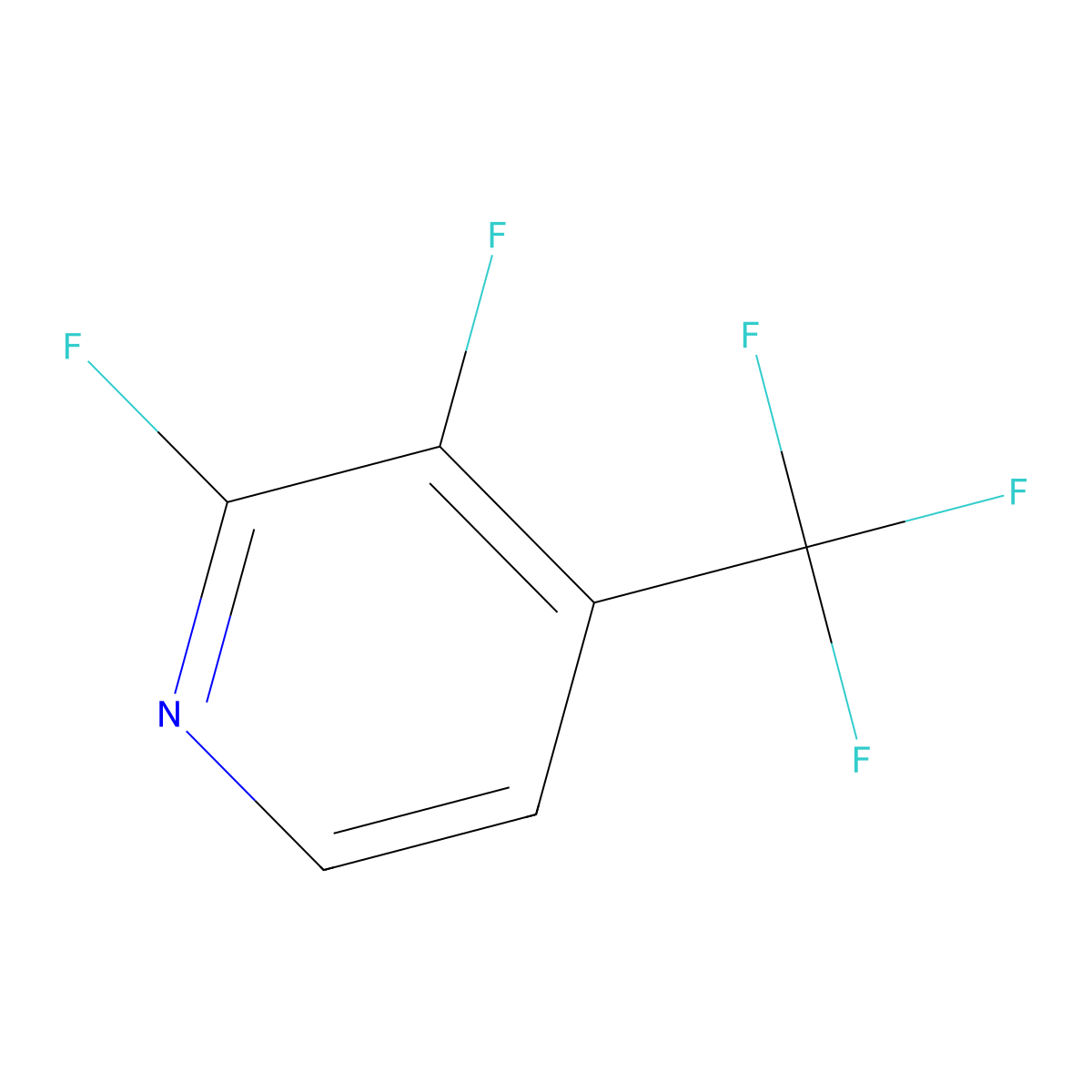 2,3-Difluoro-4-(trifluoromethyl)pyridine molecular structure, CAS 1215034-77-7