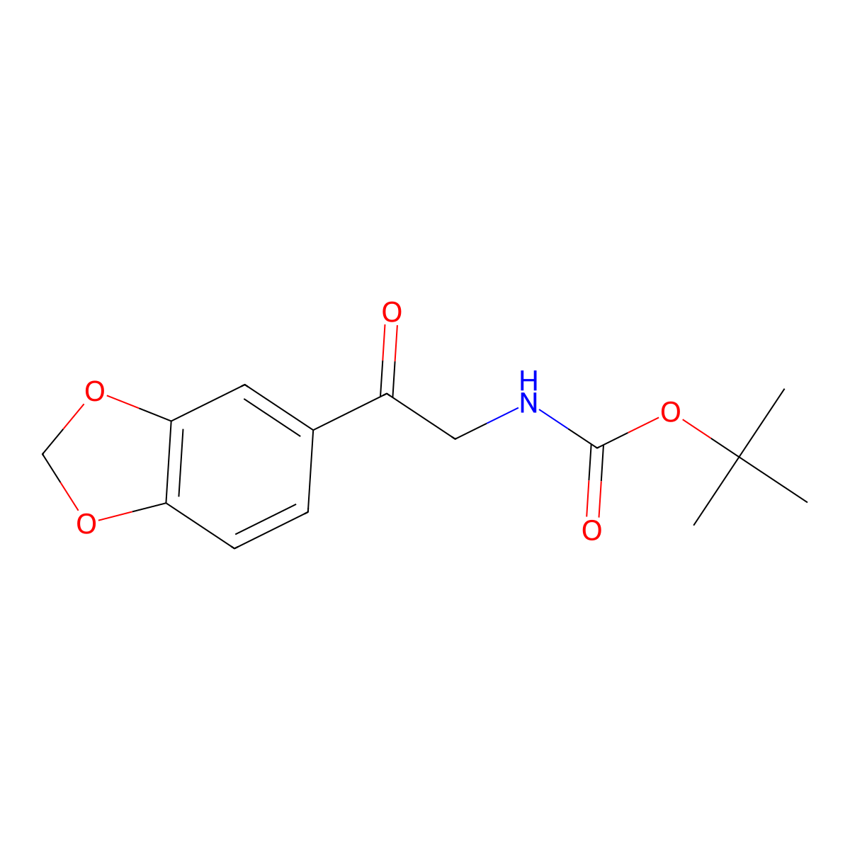 (2-Benzo[1,3]dioxol-5-YL-2-oxo-ethyl)-carbamic acid tert-butyl ester molecular structure, CAS 121505-99-5