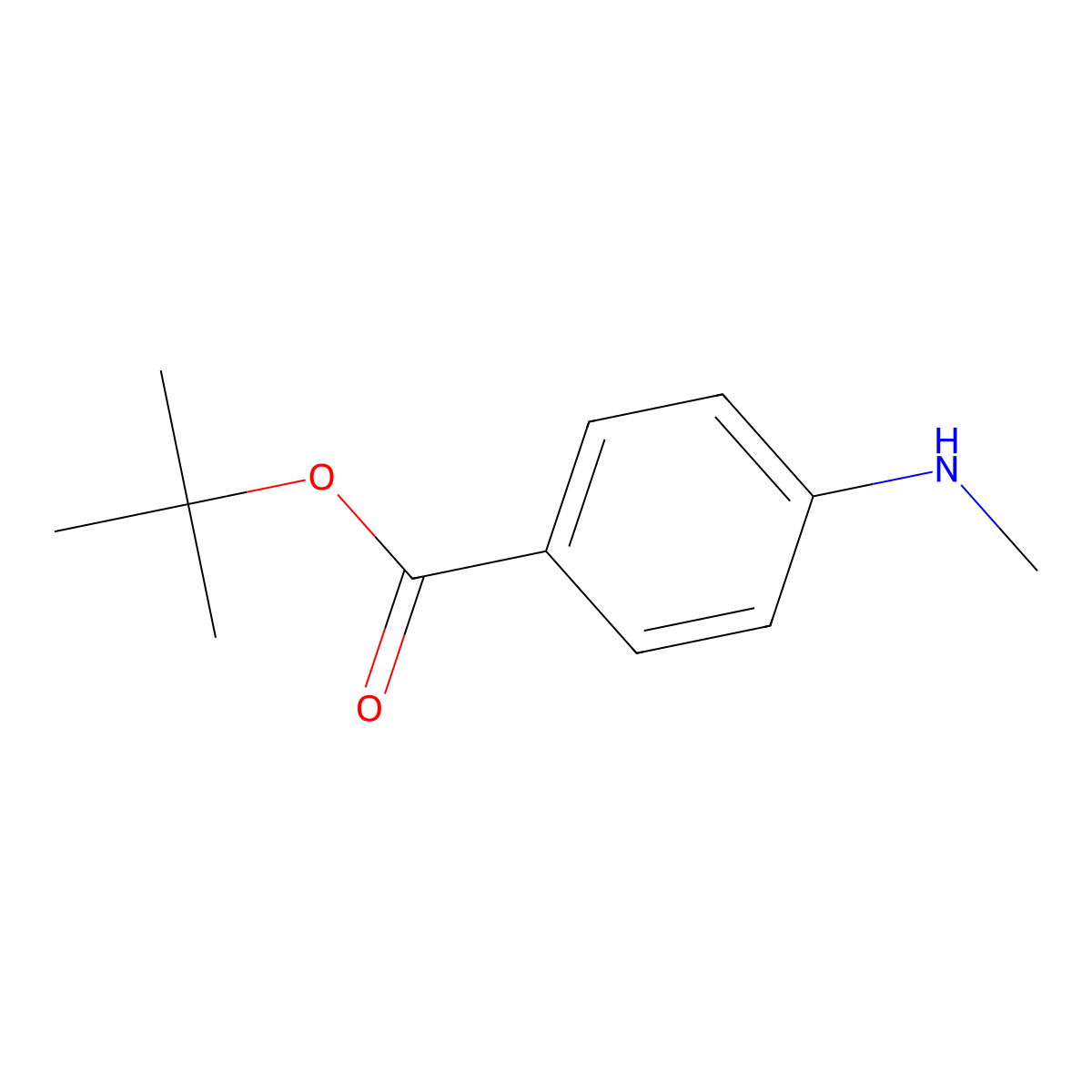 tert-Butyl 4-(methylamino)benzoate molecular structure, CAS 121506-09-0