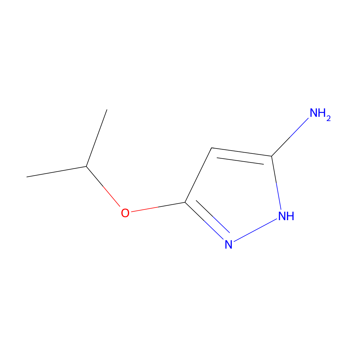 5-Isopropoxy-1H-pyrazol-3-amine molecular structure, CAS 121507-34-4