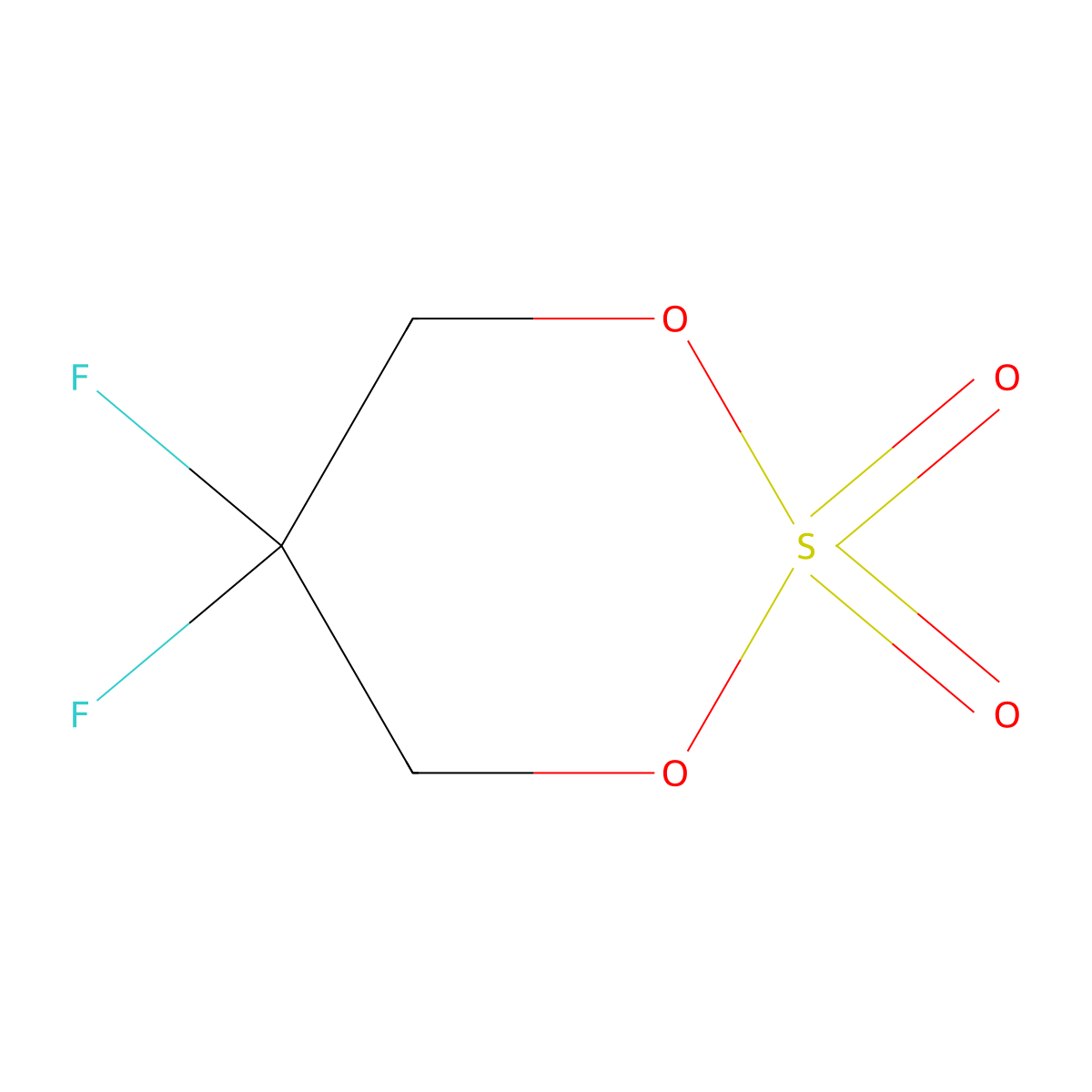 1,3,2-Dioxathiane, 5,5-difluoro-, 2,2-dioxide molecular structure, CAS 1215071-15-0