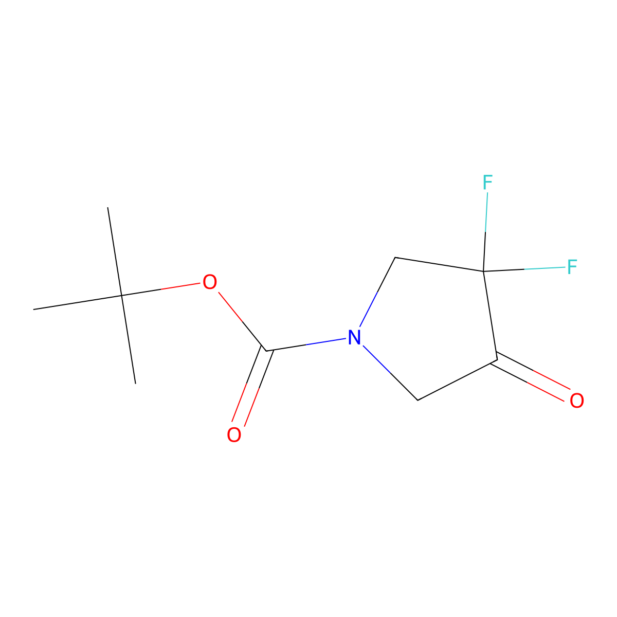 tert-Butyl 3,3-Difluoro-4-oxopyrrolidine-1-carboxylate molecular structure, CAS 1215071-16-1
