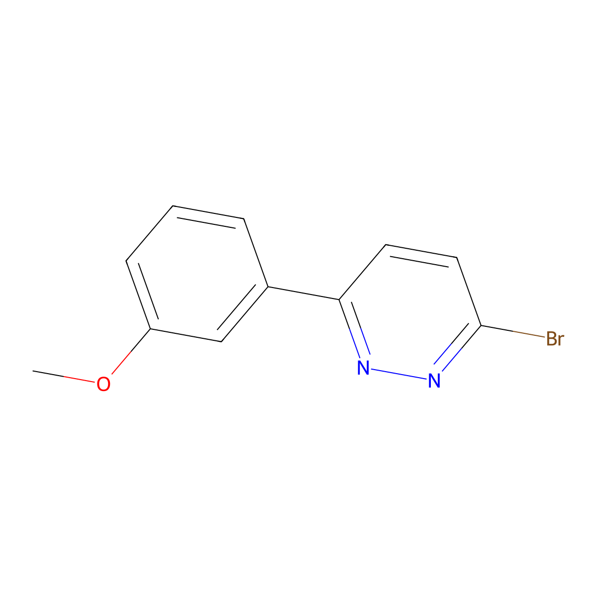 3-Bromo-6-(3-methoxyphenyl)pyridazine molecular structure, CAS 1215071-29-6