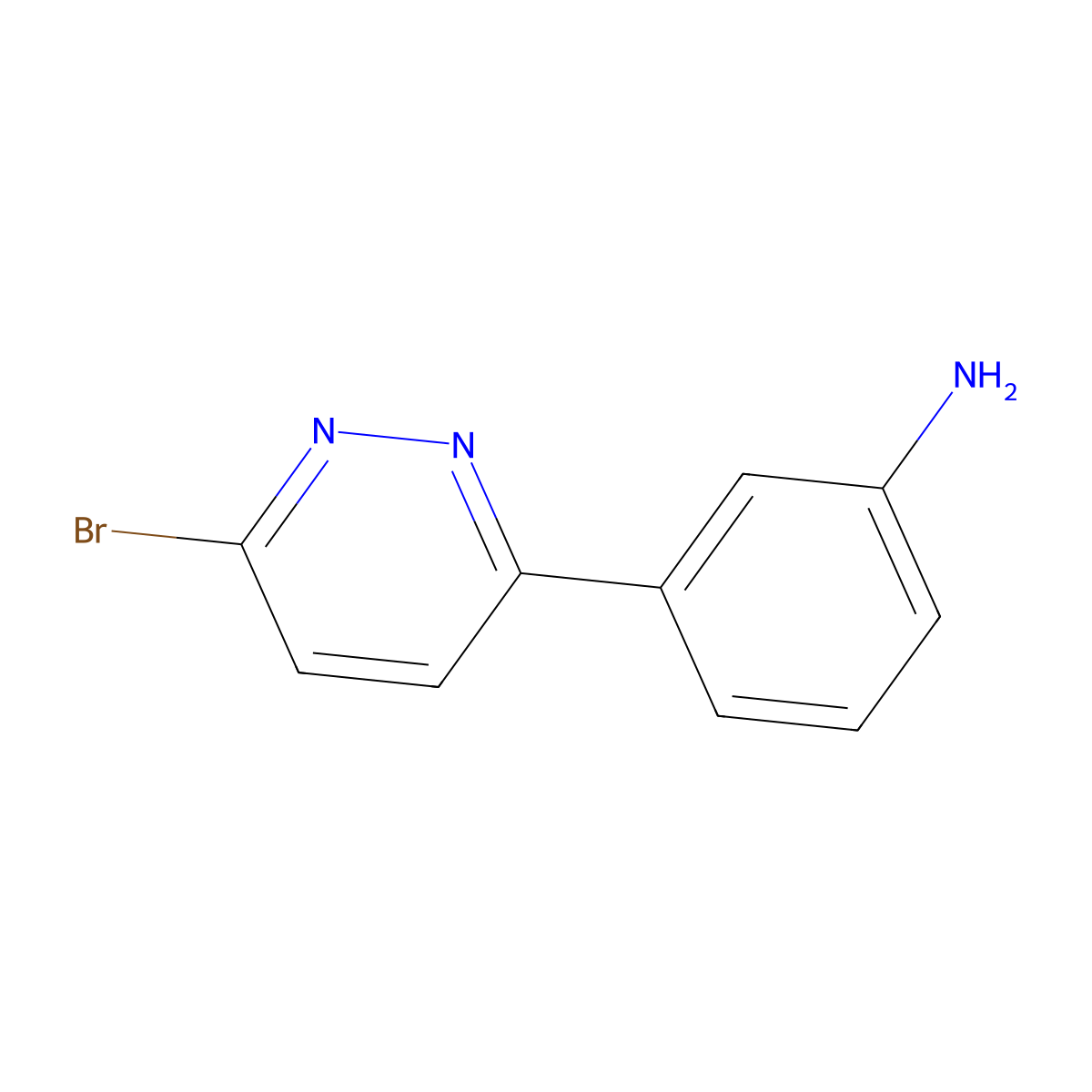 3-Bromo-6-(3-aminophenyl)pyridazine molecular structure, CAS 1215071-33-2
