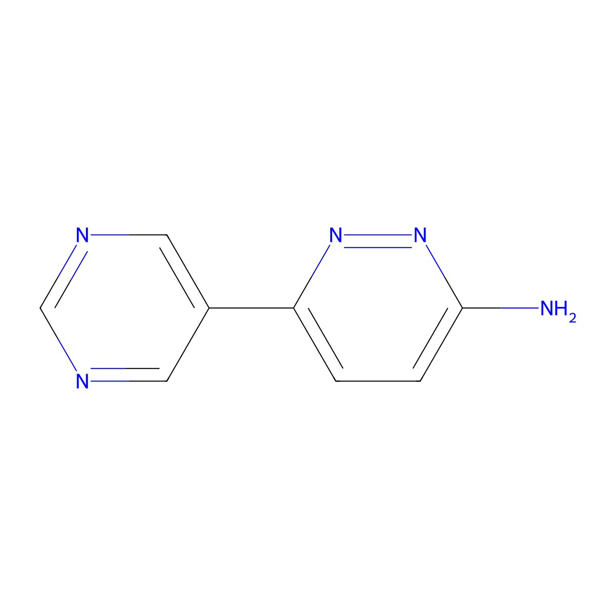 6-(Pyrimidin-5-YL)pyridazin-3-amine molecular structure, CAS 1215071-36-5