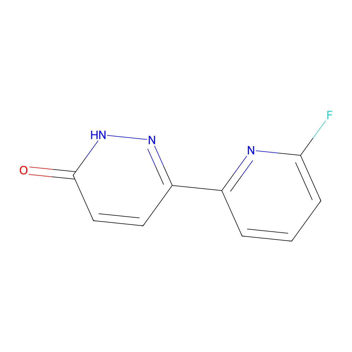 3-Hydroxy-6-(6-fluoropyridyl-2-yl)pyridazine molecular structure, CAS 1215071-47-8
