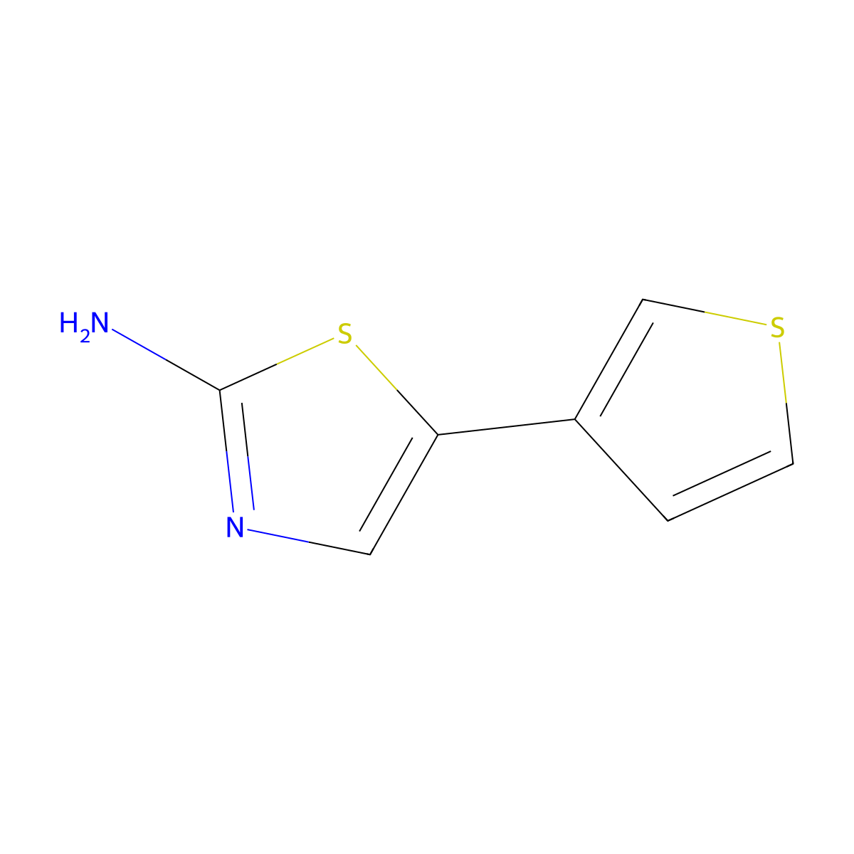 2-Amino-5-(3-thienyl)thiazole molecular structure, CAS 1215071-52-5