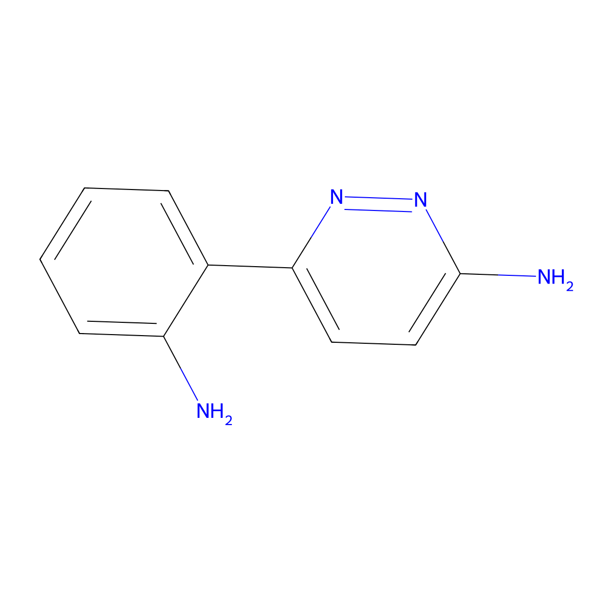 3-Amino-6-(2-aminophenyl)pyridazine molecular structure, CAS 1215071-57-0