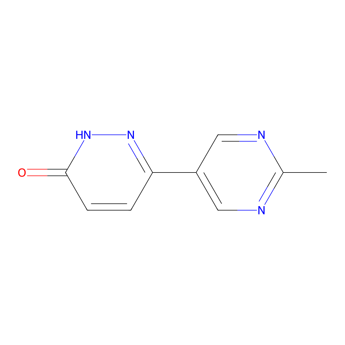 3-Hydroxy-6-(2-methylpyrimidyl-5-yl)pyridazine molecular structure, CAS 1215071-58-1