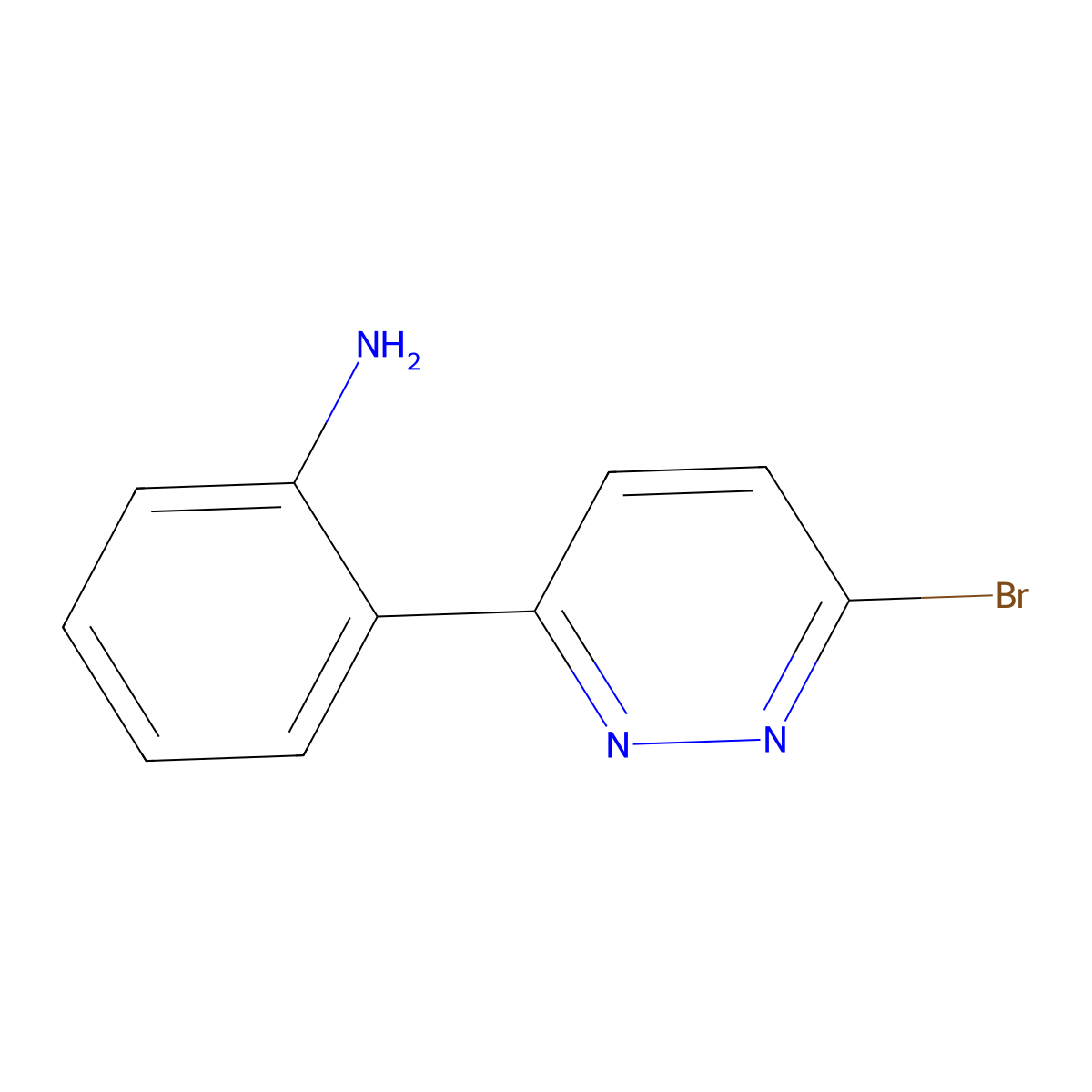 3-Bromo-6-(2-aminophenyl)pyridazine molecular structure, CAS 1215071-61-6