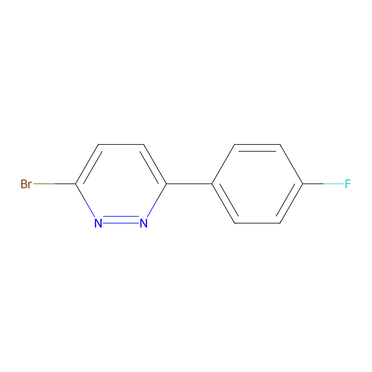 3-Bromo-6-(4-fluorophenyl)pyridazine molecular structure, CAS 1215071-62-7