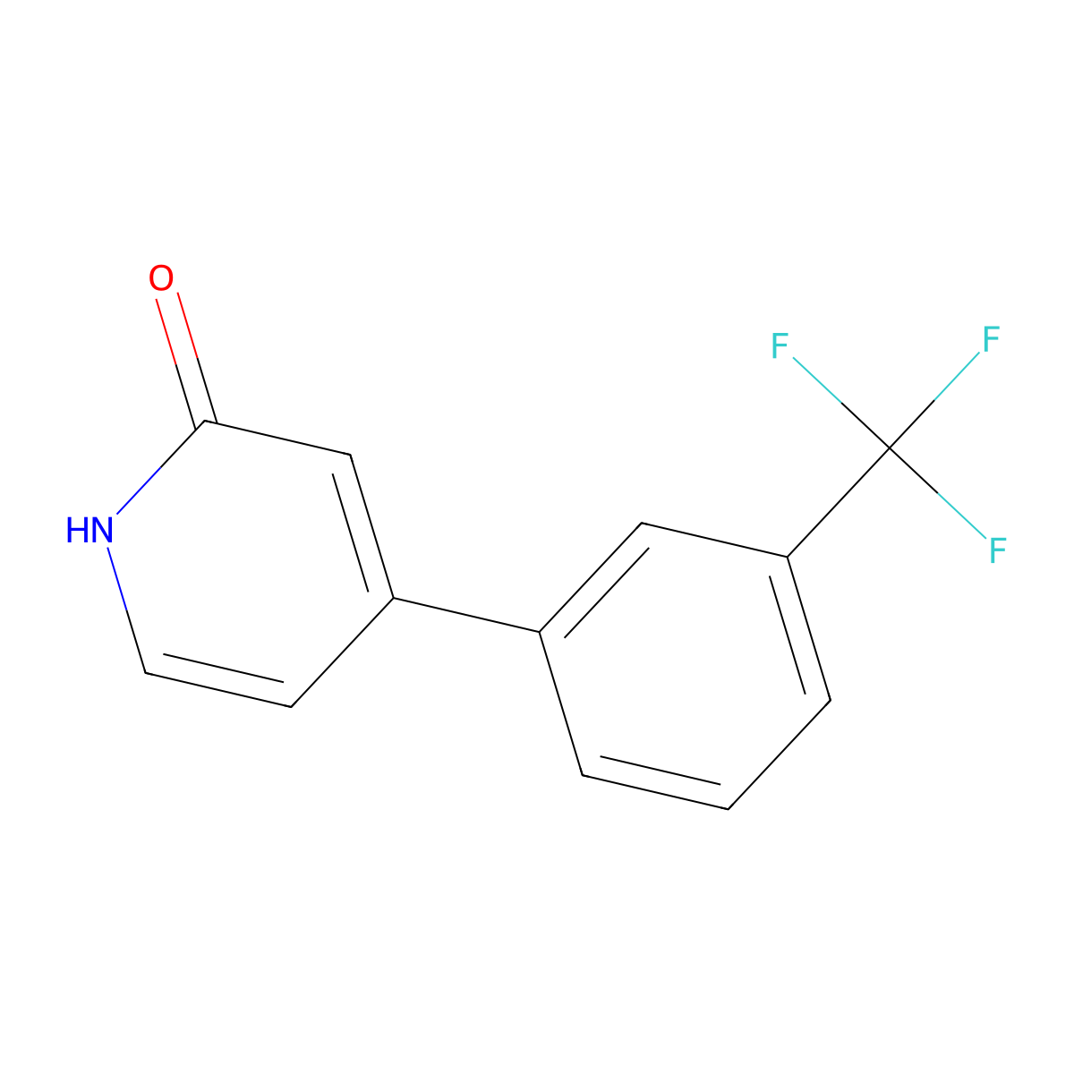 2-Hydroxy-4-(3-trifluoromethylphenyl)pyridine molecular structure, CAS 1215071-69-4