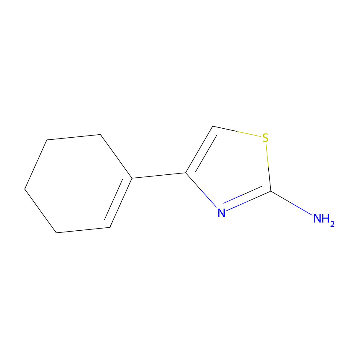 2-Amino-4-(1-cyclohexene)thiazole molecular structure, CAS 1215071-74-1