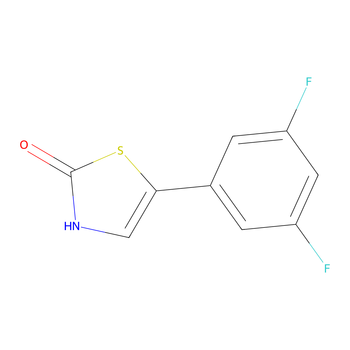 2-Hydroxy-5-(3,5-difluorophenyl)thiazole molecular structure, CAS 1215071-77-4