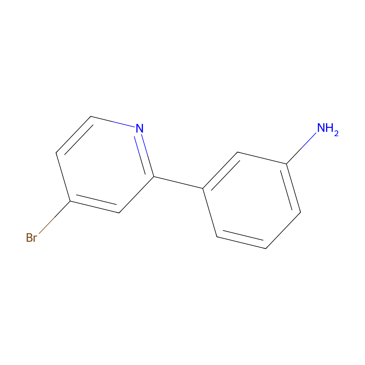 3-(4-Bromopyridin-2-yl)aniline molecular structure, CAS 1215071-78-5