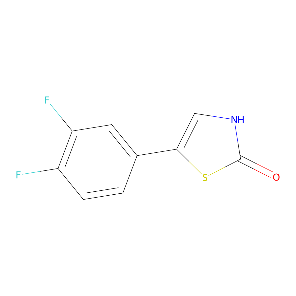2-Hydroxy-5-(3,4-difluorophenyl)thiazole molecular structure, CAS 1215071-80-9