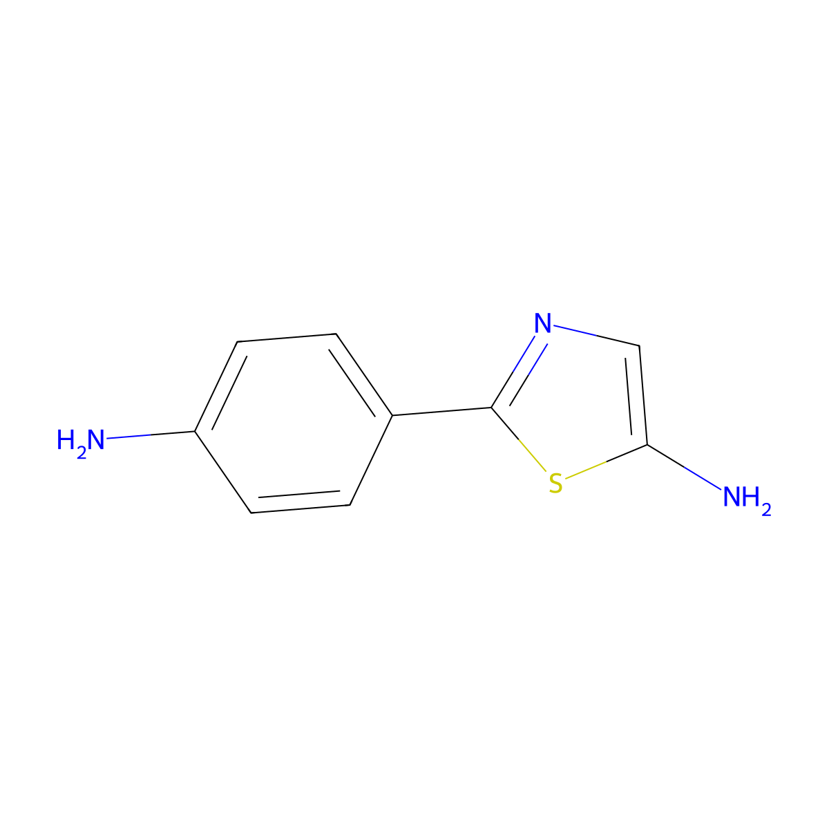 5-Amino-2-(4-aminophenyl)thiazole molecular structure, CAS 1215071-82-1