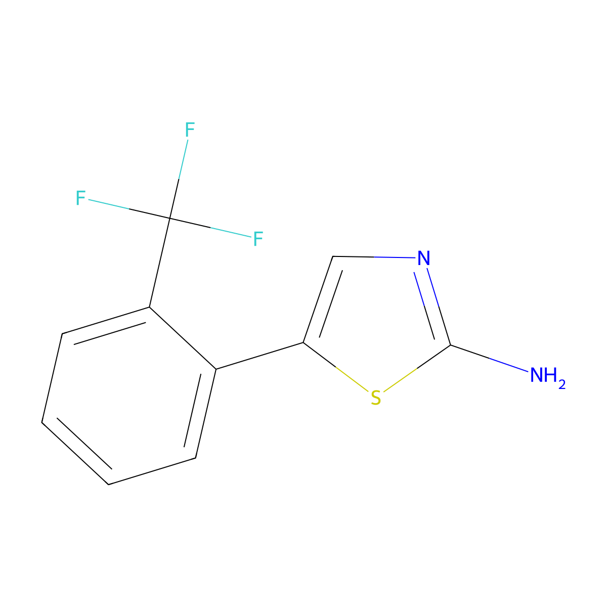 5-(2-(Trifluoromethyl)phenyl)thiazol-2-amine molecular structure, CAS 1215071-84-3