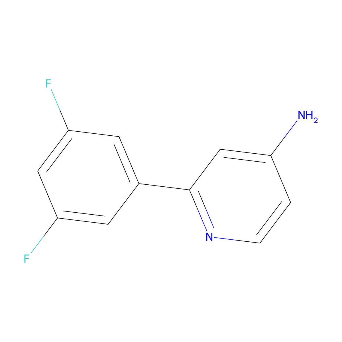 4-Amino-2-(3,5-difluorophenyl)pyridine molecular structure, CAS 1215071-89-8