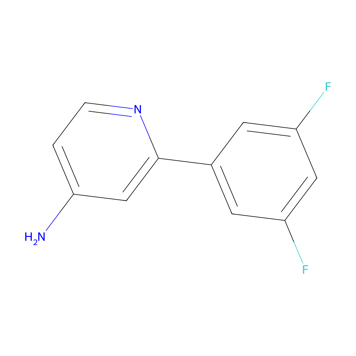 4-Amino-2-(3,5-difluorophenyl)pyridine molecular structure, CAS 1215071-89-8