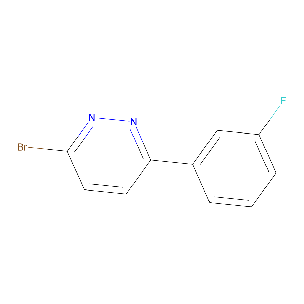 3-Bromo-6-(3-fluorophenyl)pyridazine molecular structure, CAS 1215072-05-1