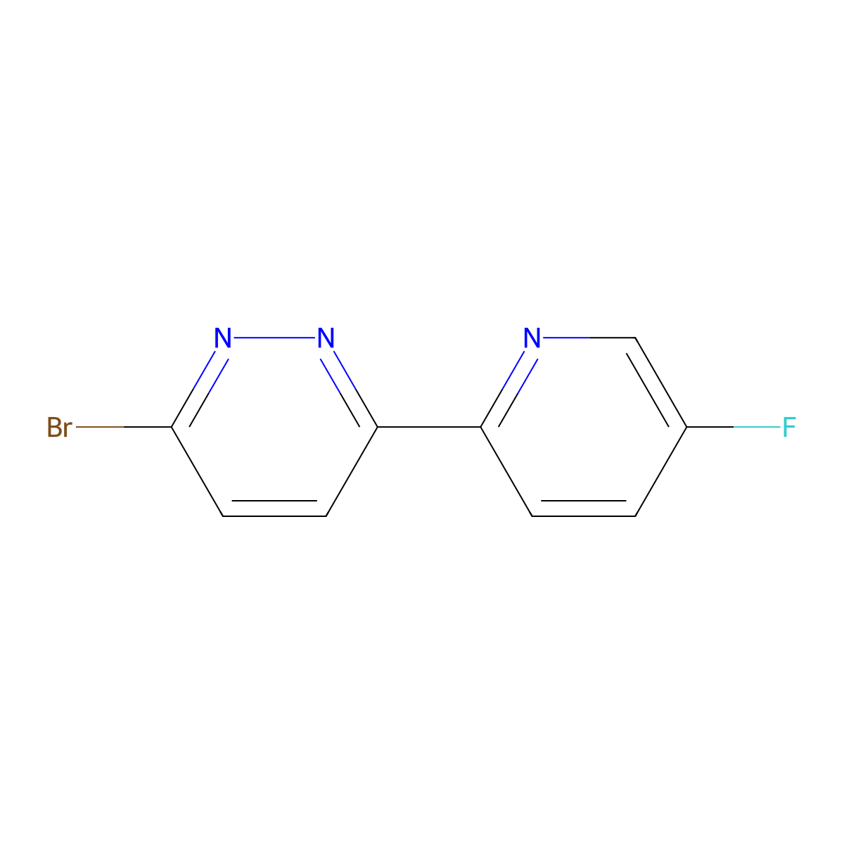 3-Bromo-6-(5-fluoropyridyl-2-yl)pyridazine molecular structure, CAS 1215072-13-1