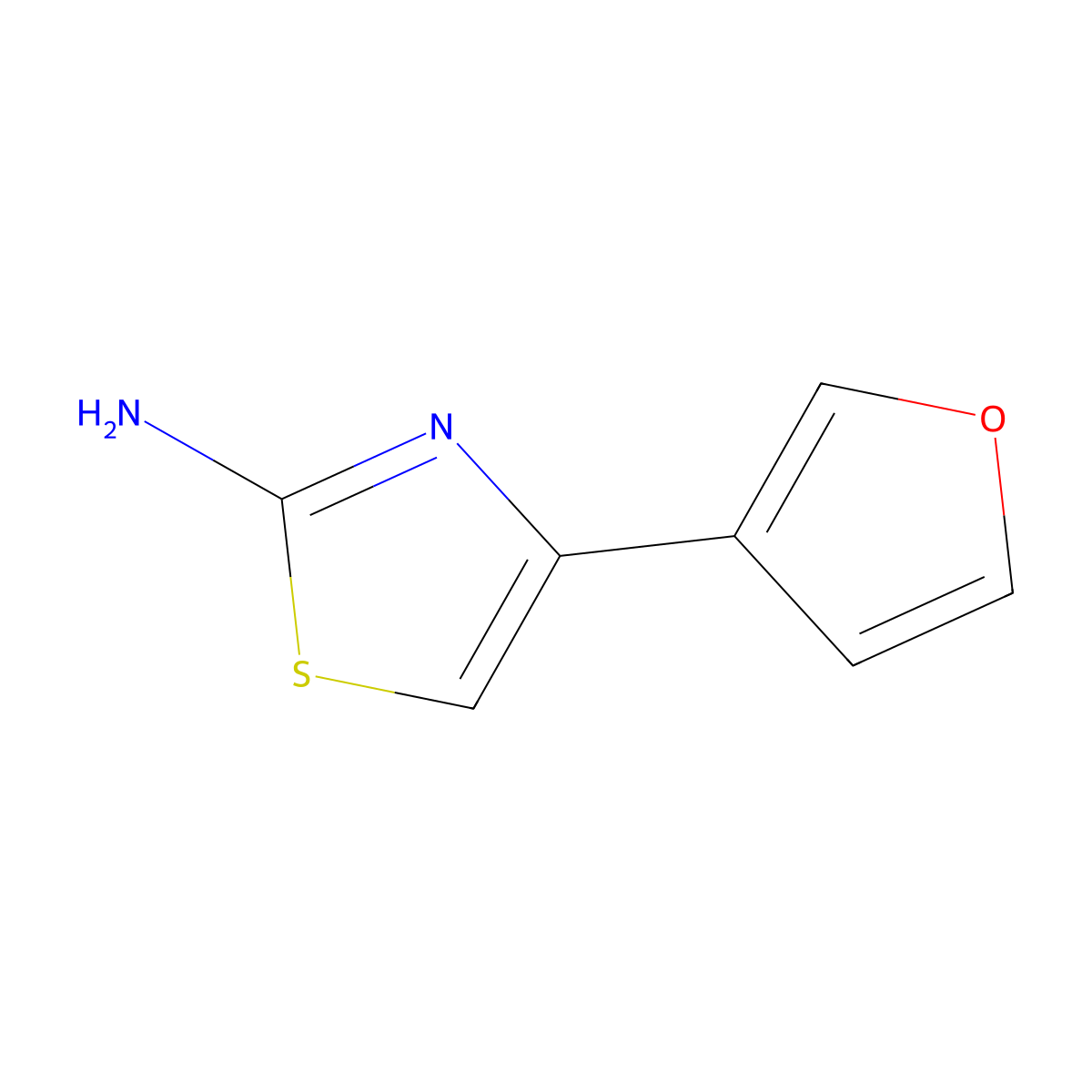 4-(Furan-3-yl)-1,3-thiazol-2-amine molecular structure, CAS 1215072-15-3