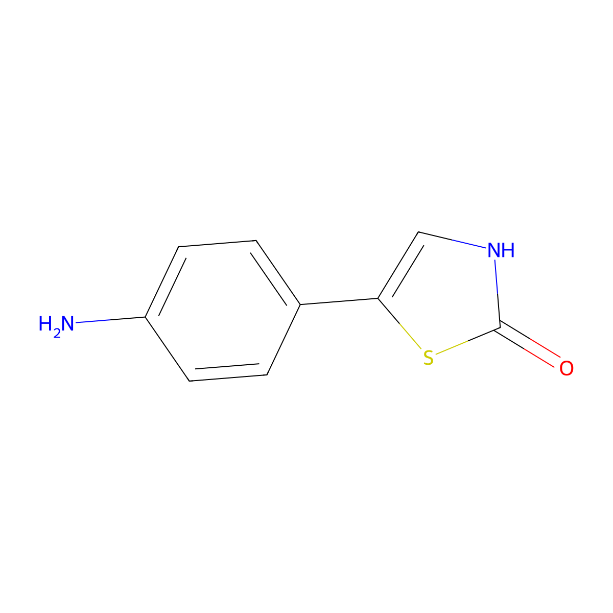 2-Hydroxy-5-(4-aminophenyl)thiazole molecular structure, CAS 1215072-20-0
