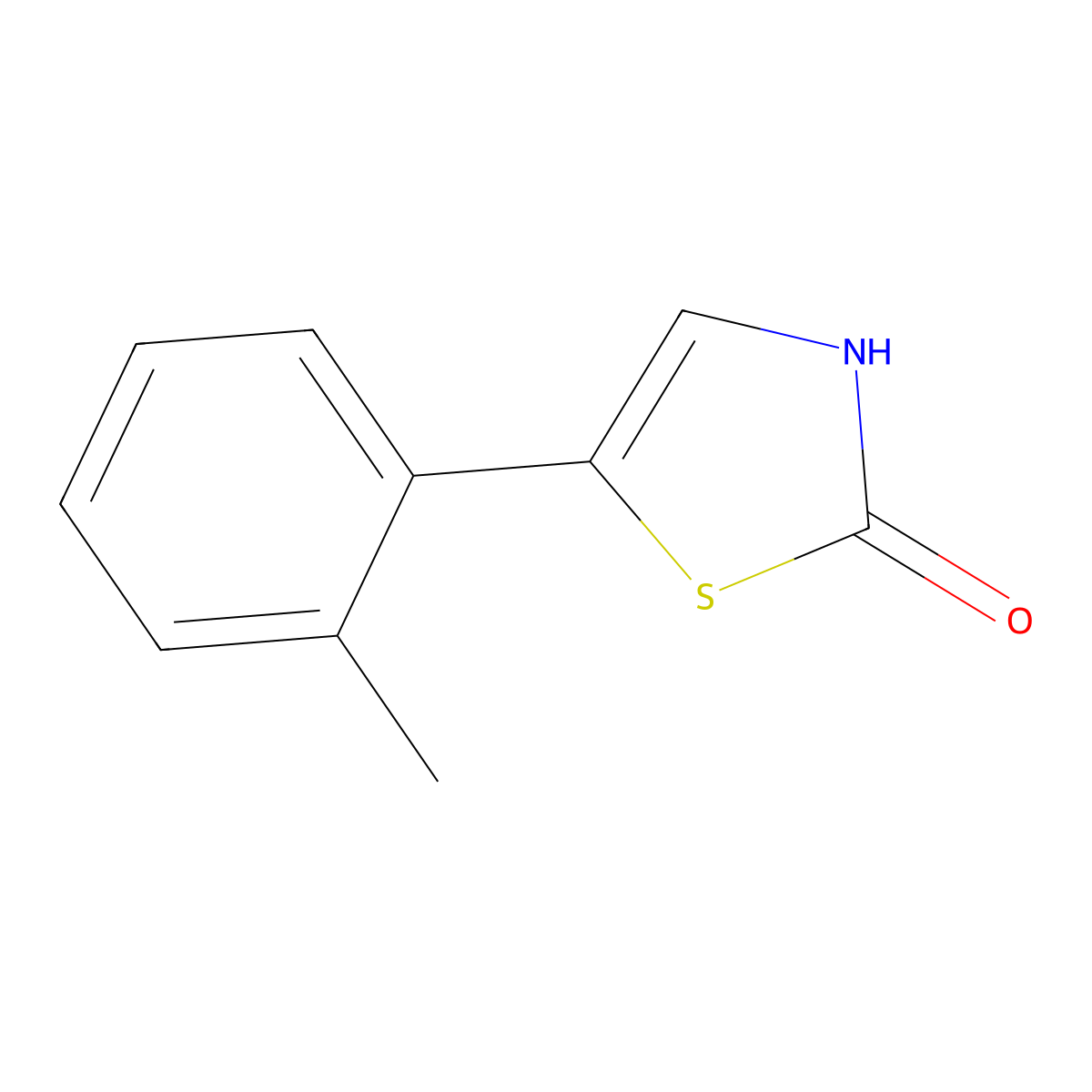 2-Hydroxy-5-(2-tolyl)thiazole molecular structure, CAS 1215072-21-1