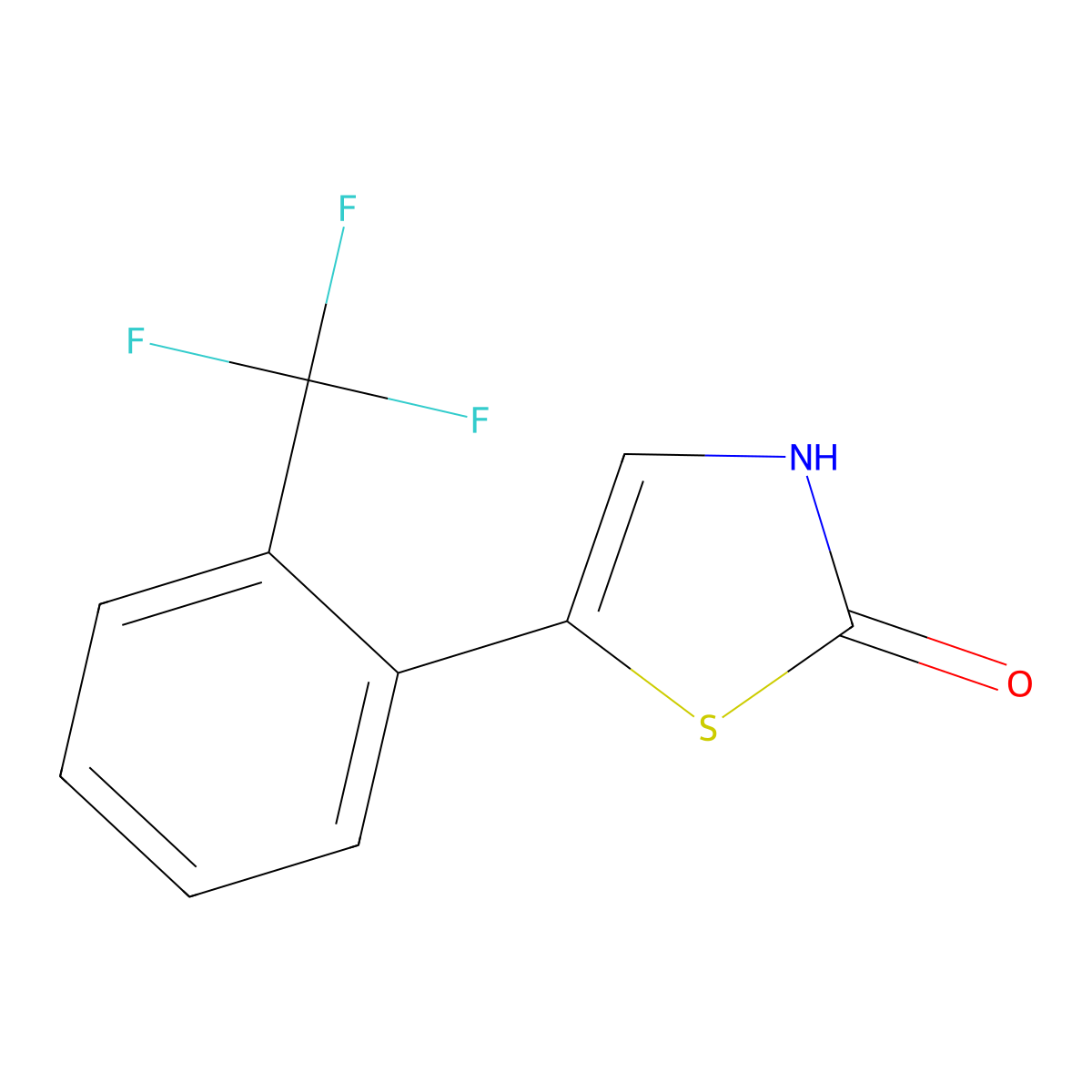 2-Hydroxy-5-(2-trifluoromethylphenyl)thiazole molecular structure, CAS 1215072-24-4