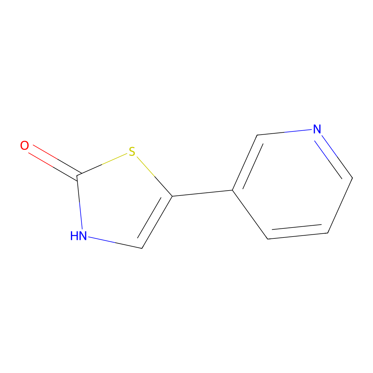 2-Hydroxy-5-(3-pyridyl)thiazole molecular structure, CAS 1215072-26-6