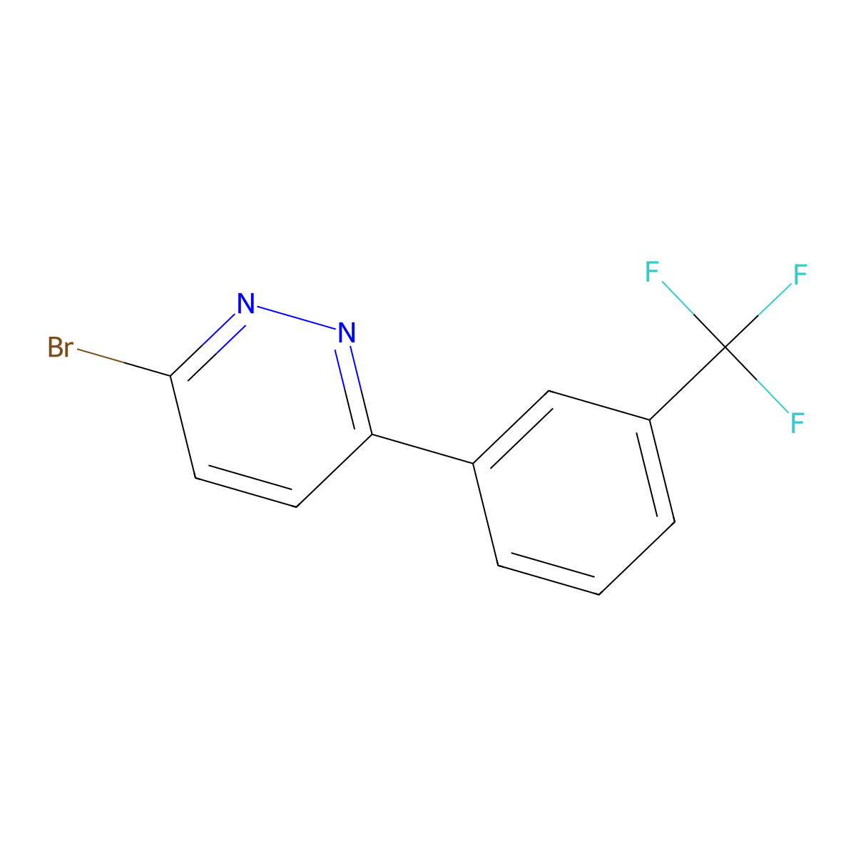 3-Bromo-6-(3-trifluoromethylphenyl)pyridazine molecular structure, CAS 1215072-28-8
