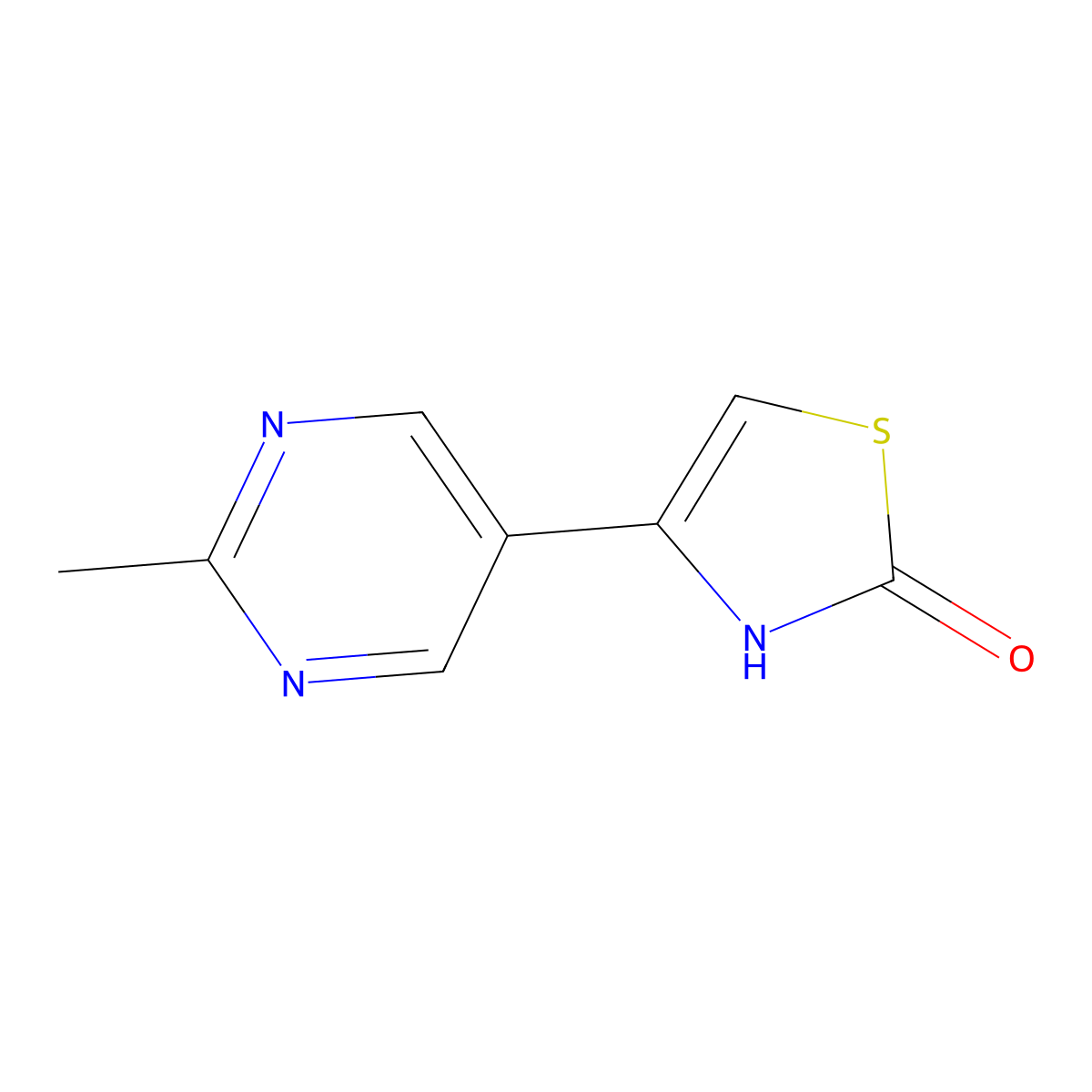 2-Hydroxy-4-(2-methylpyrimidyl-5-yl)thiazole molecular structure, CAS 1215072-39-1
