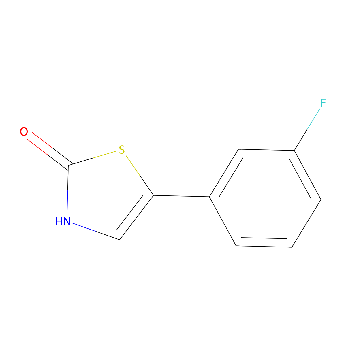 2-Hydroxy-5-(3-fluorolphenyl)thiazole molecular structure, CAS 1215072-40-4
