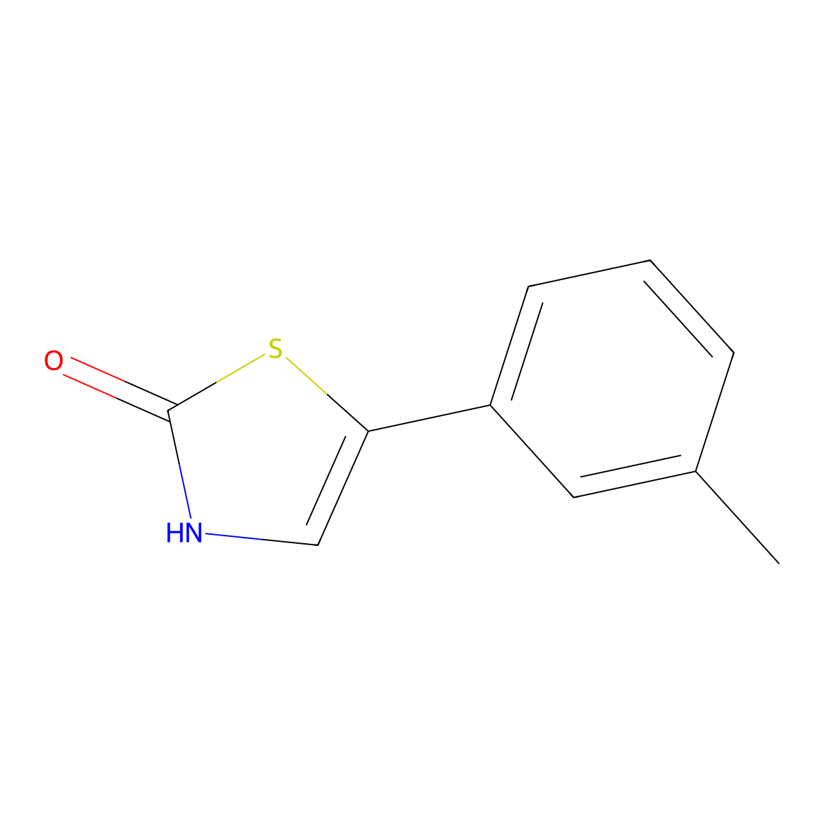 2-Hydroxy-5-(3-tolyl)thiazole molecular structure, CAS 1215072-41-5