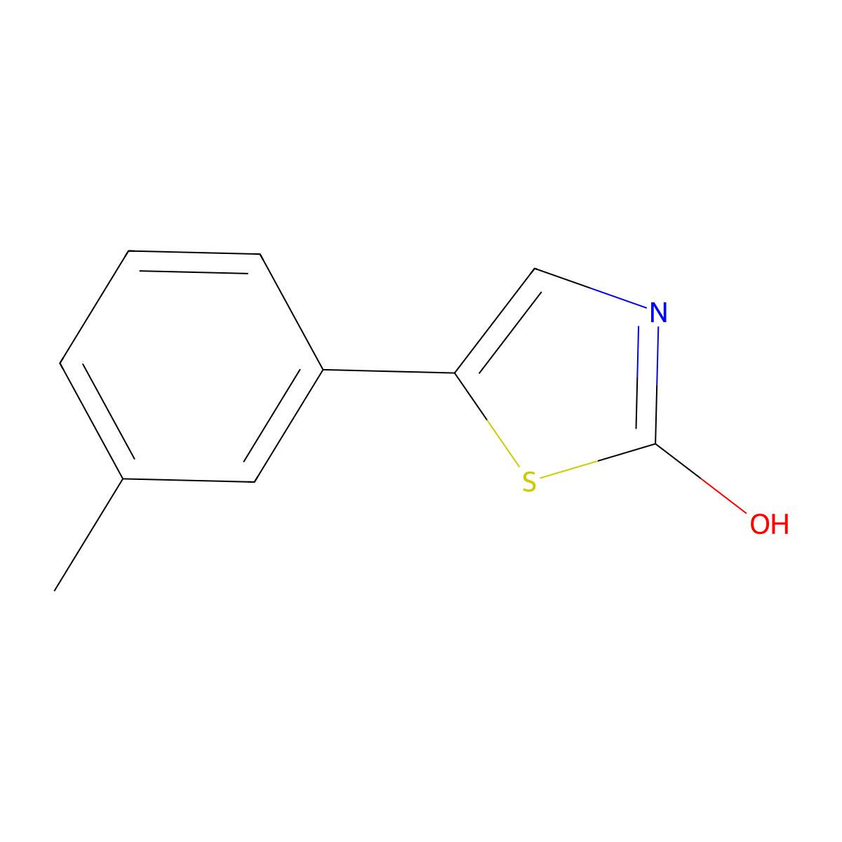 2-Hydroxy-5-(3-tolyl)thiazole molecular structure, CAS 1215072-41-5