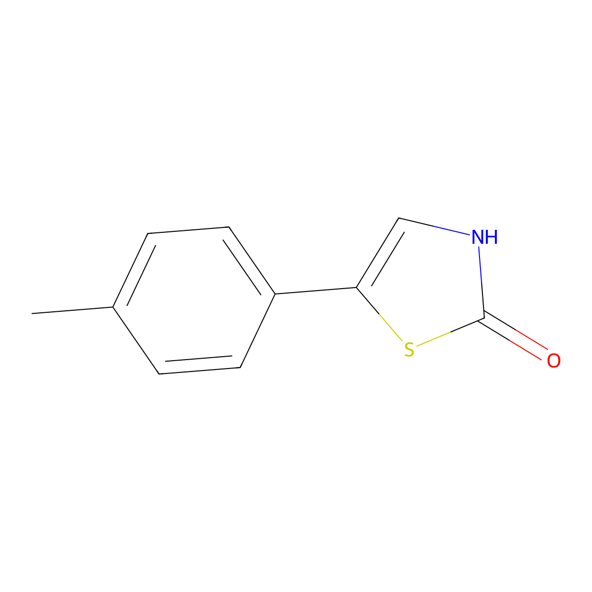 2-Hydroxy-5-(4-tolyl)thiazole molecular structure, CAS 1215072-44-8
