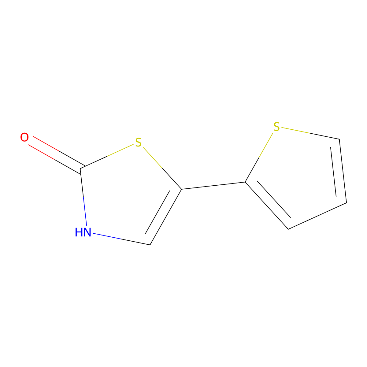 2-Hydroxy-5-(2-thienyl)thiazole molecular structure, CAS 1215072-47-1